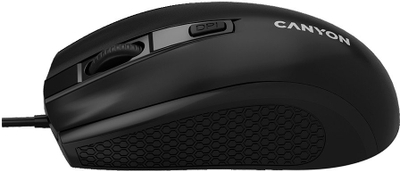 Mi kompjutri Canyon M-4 me kabllo USB, 1600 DPI, i zi