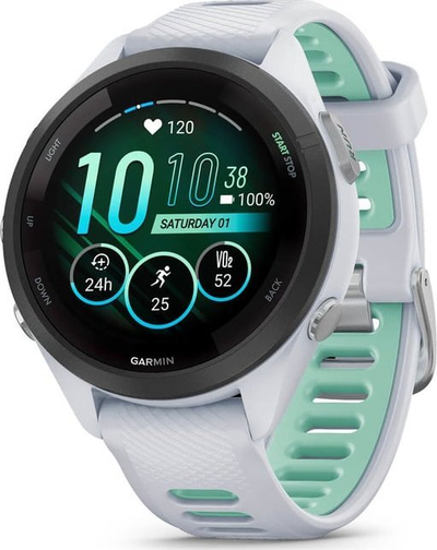 Orë sportive Garmin Forerunner 265S, AMOLED, GPS, e bardhë