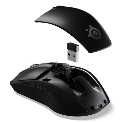Maus gaming SteelSeries Rival 3 Gen 2 Wireless, 18.000 DPI, Bluetooth 2.4GHz, blu aqua