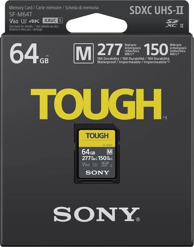 Kartë memorie Sony SF-M Tough, 64GB, SDXC UHS-II, me lexues USB 3.1