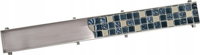 Syfon linear dushi Vendita Aveeo Posto 500, çelik inox AISI 304, kapak dyanshëm, argjendtë