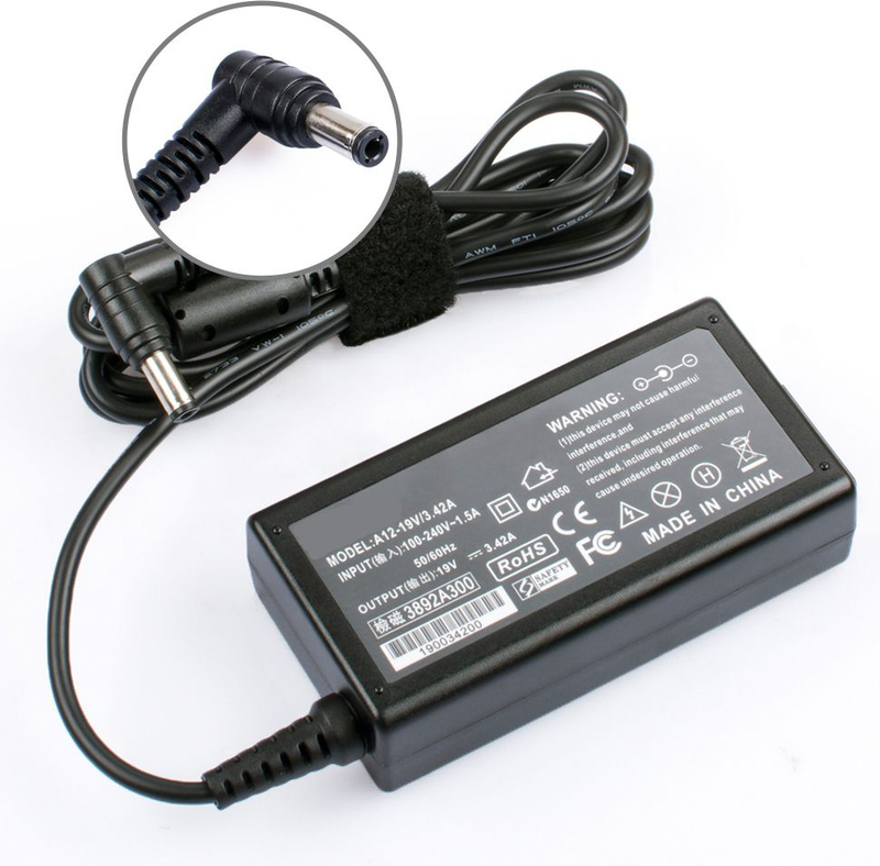 Karikues laptopi CoreParts MBA50058, 65W, për përdorim të brendshëm, i zi