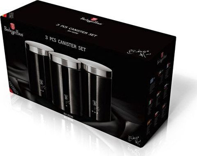 Set kavanozësh kuzhine Berlinger Haus Royal Black, 3 copë, i zi