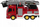 Lodër kamion zjarrfikës Mega Creative Fire Brigade 2819-36A, me drita, zhurma edhe efekt uji, e kuqe