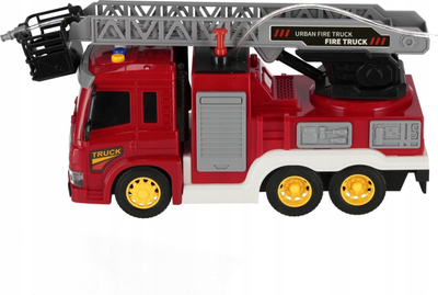 Lodër kamion zjarrfikës Mega Creative Fire Brigade 2819-36A, me drita, zhurma edhe efekt uji, e kuqe