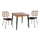 Set tavolinë 3-pjesësh ALLEGRA (HM10485), bezhë/ zezë