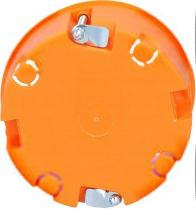 Kuti elektrike Simet E135, për mure të zbrazëta 68mm, thellësi 35mm, portokalli