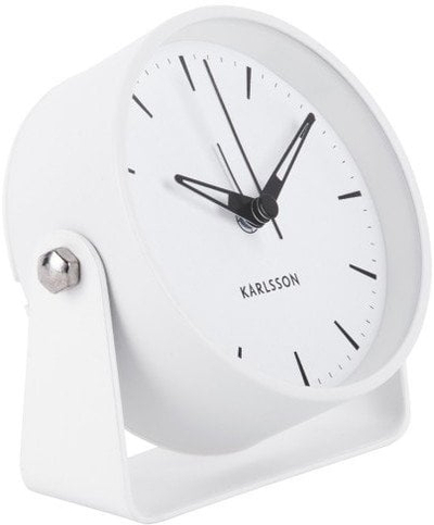 Ora me alarm Karlsson Metal Calm, stil i thjeshtë, gri jade