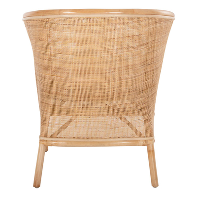 Karrige Apron rattan perforuar natyral jastëk i bardhë 75×70×85 cm (HM9818), bardhë