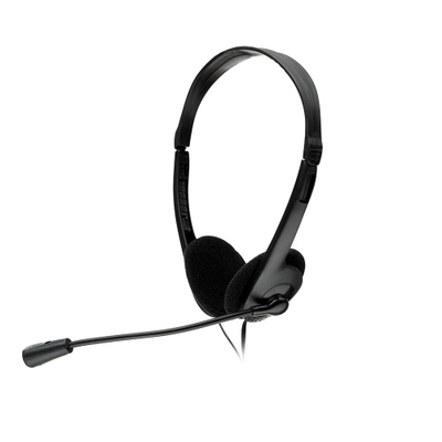 Kufje me mikrofon Spacer SPK-223, stereo, 3.5 mm, të zeza