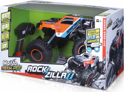 Makine lodër me telekomandë Maisto Tech Rockzilla 2, off road, 4WD, portokalli