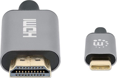 Kabllo adapter USB C në HDMI 4K 60Hz, 2 m, e zezë