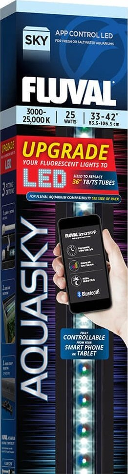 Ndriçues akuariumi Fluval Aquasky 2.0 LED, 25W, 83.5-106.5cm, i zi
