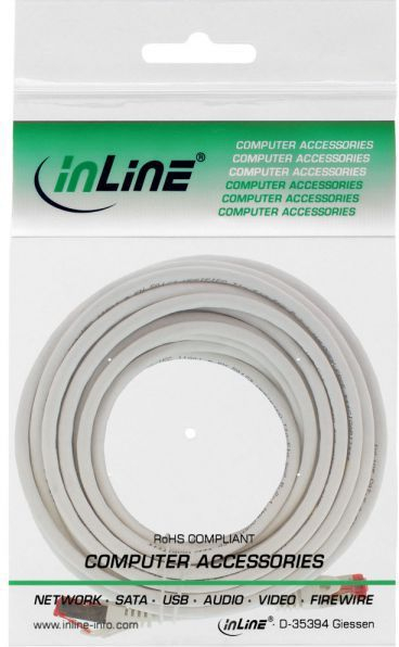 Kabllo patchcord Intos (76915W), S/FTP, PiMF, Cat.6, 250 MHz, 15 m, e bardhë