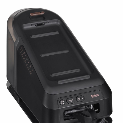 Sistem avulli Braun CareStyle 7 Pro IS7286BK, depozitë e madhe uji, pllaka rrëshqitëse, i zi