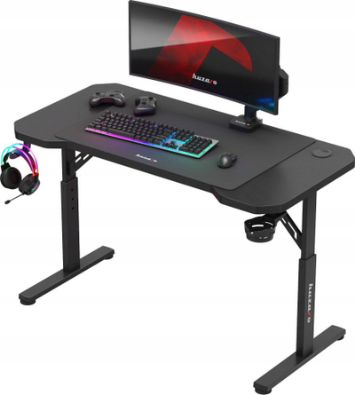 Tavolinë gaming Huzaro Hero 2.6, 120cm, lartësi që e çon si do vetë, e zezë
