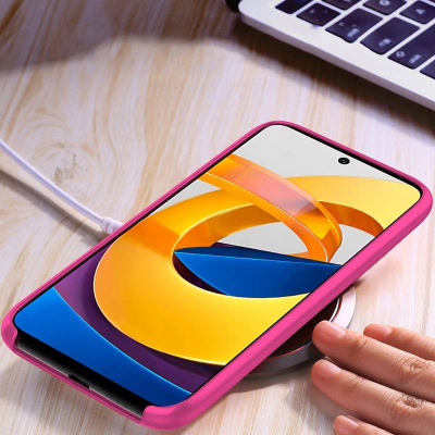 Këllëf telefoni Forcell Silicone Lite për Xiaomi Poco M4 Pro 5G, silikon, rozë