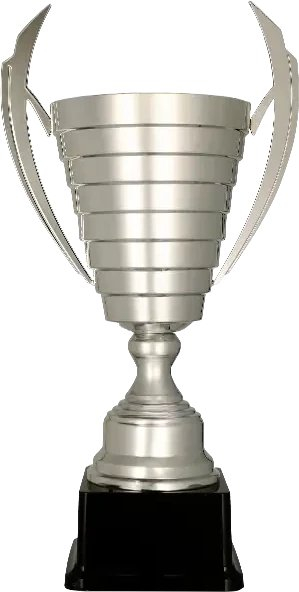 Kupë metalike Tryumf 2082C, 45cm, e argjendtë
