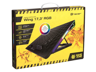 Ftohës laptopi Tracer Gamezone Wing RGB, 17.3", ventilator i madh, ndriçim RGB