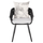Karrige alumini Camden HM6141.01, 56x60x87cm, me jastëk ecru, anthracite