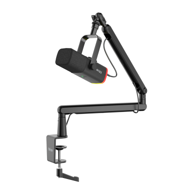 Mikrofon gaming Fifine AmpliGame TAM8, USB XLR, me boom arm, i bardhë