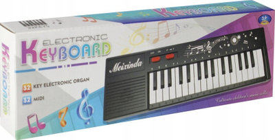 Piano lodër elektronike Meixinda 522961, 32 taste, për kalamaj, e zezë