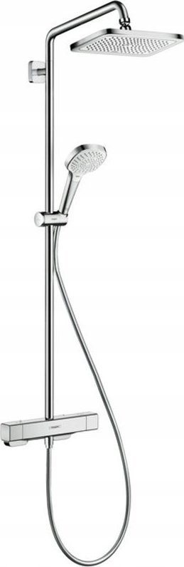 Set dushi Hansgrohe Croma E Showerpipe 280, EcoSmart, termostatik, krom