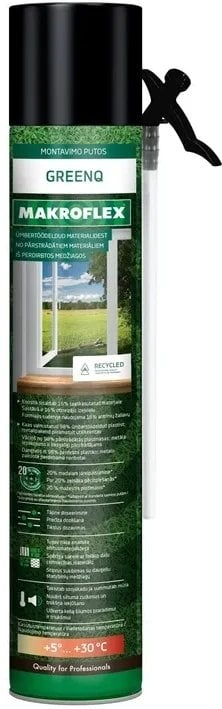 Shkumë poliuretani Makroflex GreenQ PU STD, 750ml, e gjelbër