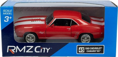 Maket veture RMZ City Chevrolet Camaro SS 1969, metal, me dyer që hapen, i kuq