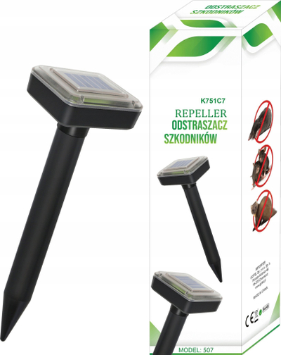 Repelues diellor kundër dëmtuesve K751C7, set me 2 copë, me ultratinguj, plastik