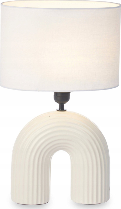 Lampë tavoline Giftdecor BRIDGE, qeramike, 41cm, e bardhë