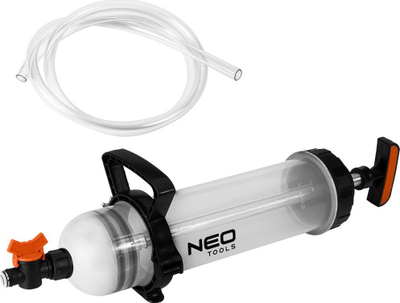 Шприц за извлекување масло и течност за кочници NEO Tools, 1.5L, со флексибилно, проѕирно црево