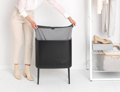 Кошница за алишта Brabantia, 60 L, црна