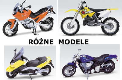 Model motori BMW K1200 S Welly, diecast, shkallë 1:18, i zi