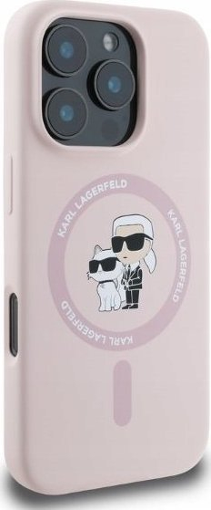 Mbulesë telefoni Karl Lagerfeld KLHMP16MSCMKCRHP për iPhone 16 Plus 6.7", hardcase, rozë