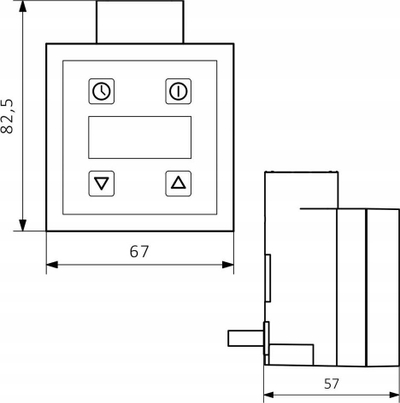 Termostat elektrik për radiator Terma KTX-3, ekran LCD, timer, argjendtë