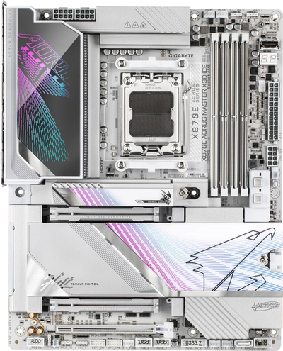 Pлоча GIGABYTE X870E AORUS MASTER X3D ICE, DDR5, PCIe 5.0, бела