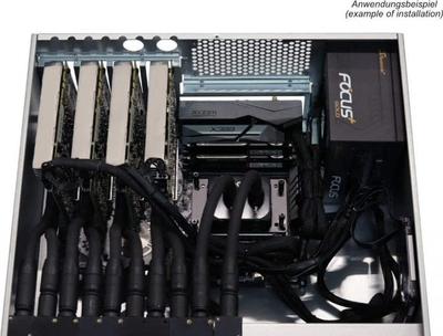 Kullë serveri Alphacool Rack ES 4U, 4U, për montim në rack, e zezë