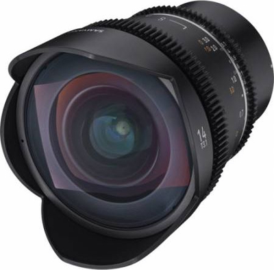 Objektiv kino Samyang 14mm T3.1 VDSLR MK2, Canon EF, fokus me dorë, i zi