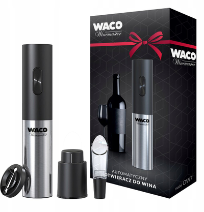 Hapës verë elektrik Waco Winemaster OW7, me bateri të rikarikueshme, çelik inox i zi