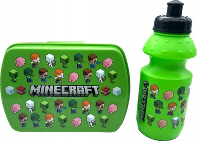 Shishe sportive Educa Borras Minecraft, për kalamaj, plastike, e gjelbër