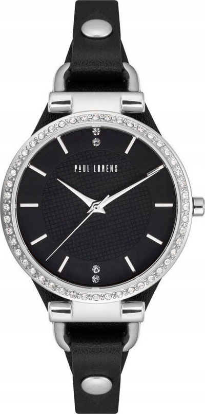 Orë dore për gra Paul Lorens PL13922A-1A1, mekanizëm quartz, rrip lëkure, gri