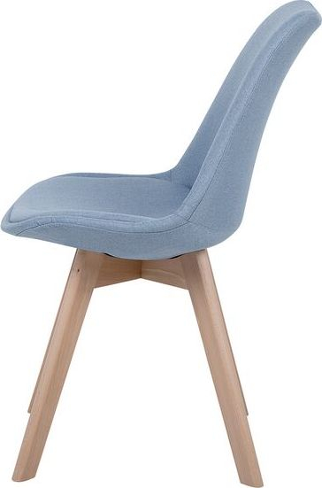 Set karrigesh ngrënieje Beliani Dakota II, 2 copë, këmbë dru ahu, blu e çelët