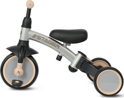 Трицикл 3во1 QPlay Stager, за деца 2-6 години, до 25 kg, сребрена боја