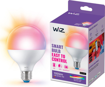 Llambë smart Philips WiZ Globe, LED 11W 75W eq., E27, e bardhë
