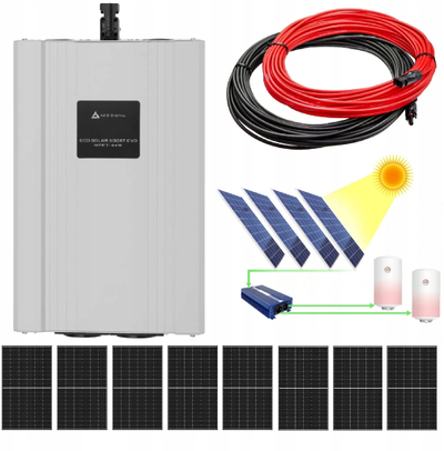 Set fotovoltaik AZO Digital ECO Solar Boost EVO 8x450W, MPPT 4KW, për bojlerë