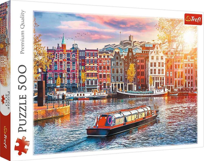 Puzzle Trefl Amsterdam Holland, 500 pjesë, 48 x 34 cm, shumëngjyrësh