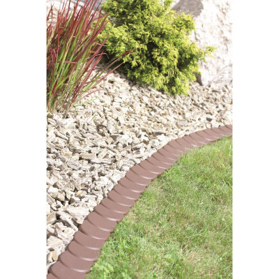 Palisadë kopshti Prosperplast Flat Stone, 12cm, 3.8m, gri