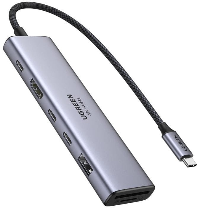 Docking Ugreen REVODOK 7 in 1, HDMI 4K 60Hz, gri