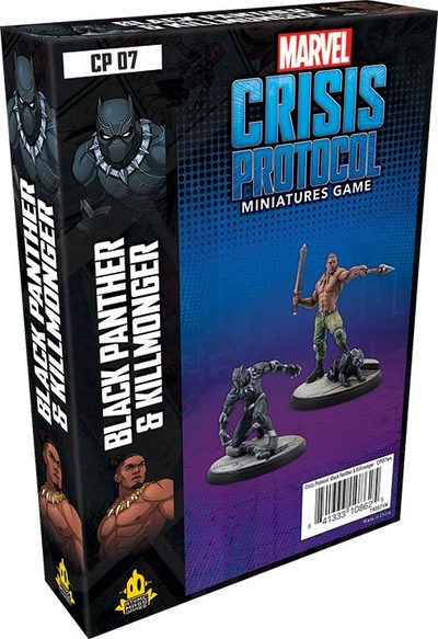 Lojë me miniatura Marvel Crisis Protocol Black Panther dhe Killmonger, zgjerim, shumëngjyrëshe